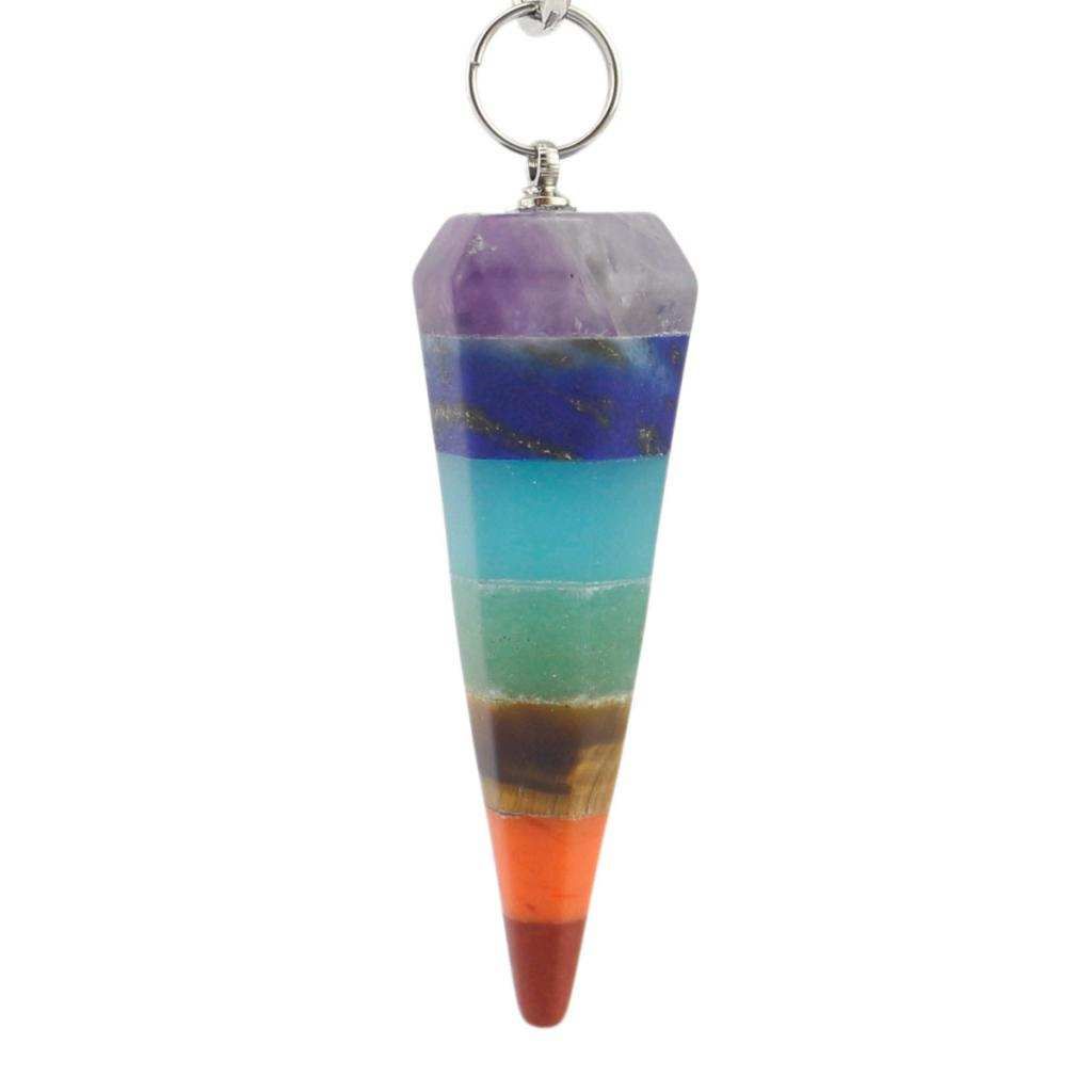 Natural Stone Crystal Point Pendulum Dowsing Chakra Scrying