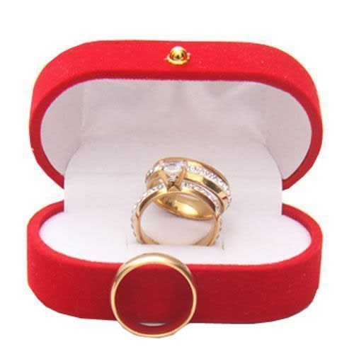 Gold Plated Couple Ring Set