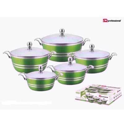 Die-cast Ceramic Casserole - 5 Piece Set