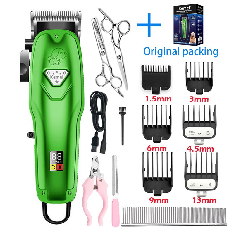 Keme Animal Hair Clipper Rechargeable Professional Dog Hair Trimmer For Cat Grooming Machine Hair