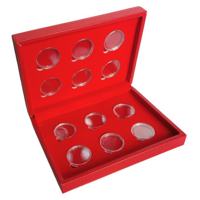 Coin Display Box With 12 Coin Cases Protector For Chinese 12 Zodiac
