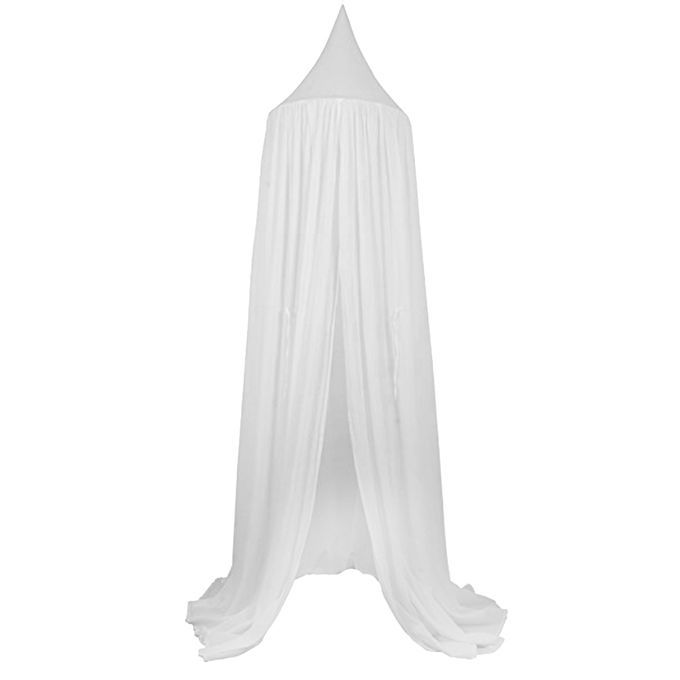 Round Baby Bed Mosquito Net Dome Hanging Cotton Bed Style 1-White