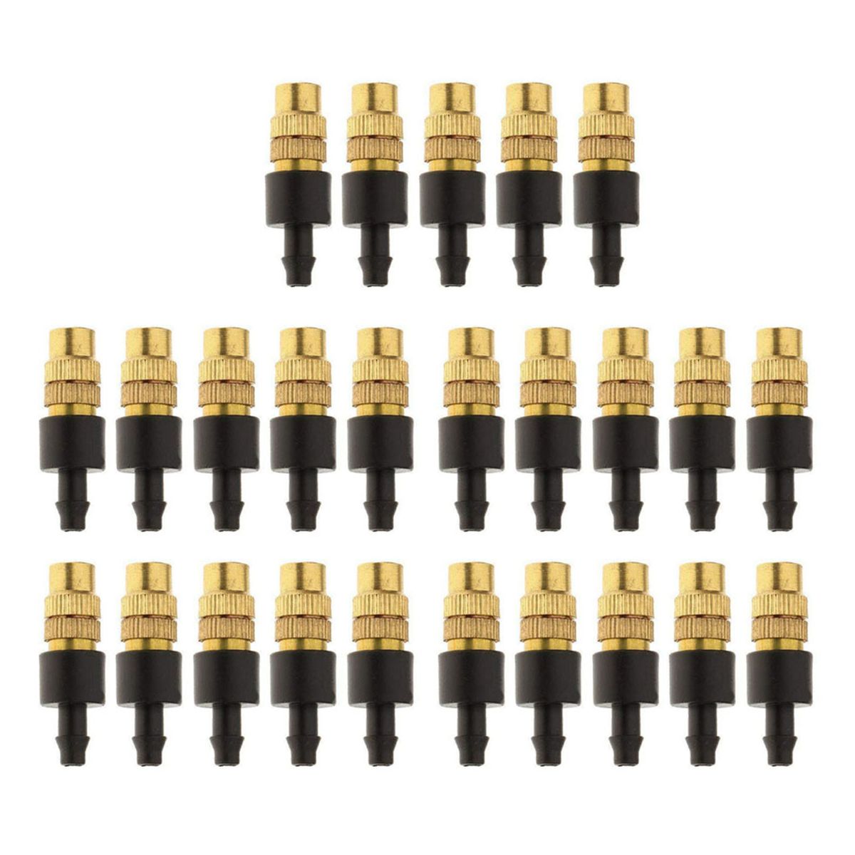 25 Pcs Adjustable Sprayer Brass Atomizing Nozzle, Drip