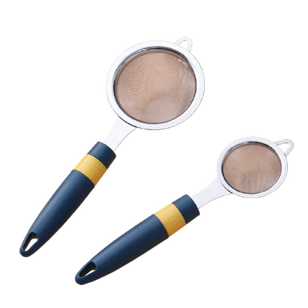 2Pcs Multifunctional Flour Sieve Stainless Steel Sieve