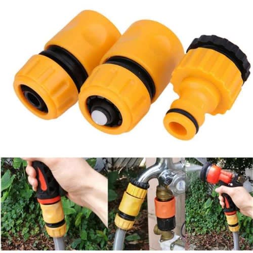 3Pcs 1/2 Garden Car Water Tap Adapter Connector And Fitting Hosepipe Set