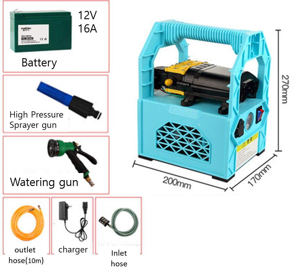 Portable Rechargeable Sprayer Water Pump / Garden Tools Electrical Compressed Weeding Pesticide Irrigation Car Wash