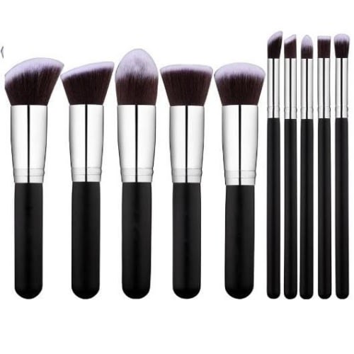Bs- Mall Synthetic Kabuki Makeup Brush Set - 10 Pieces