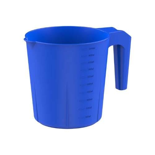 1l Plastic Measuring Plastic Mug, Blue
