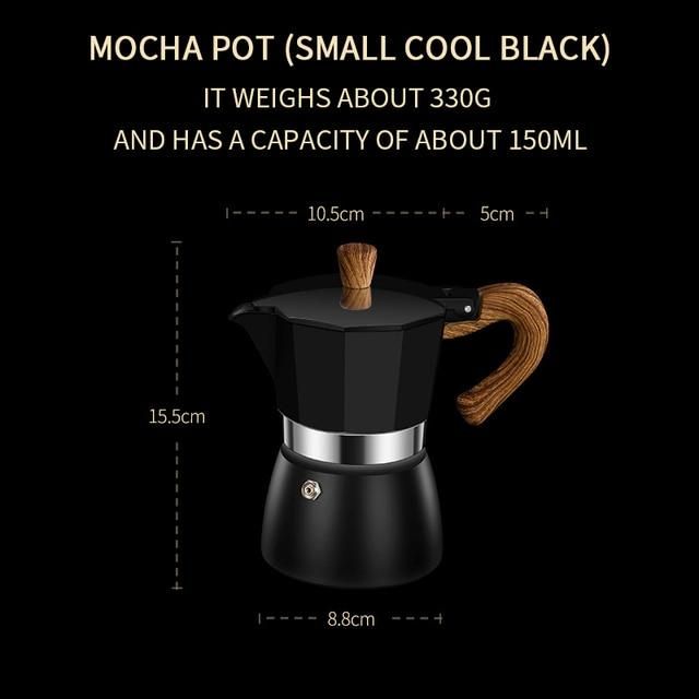 Moka Pot Coffee Machine Espresso Aluminum Geyser Coffee Maker Pot Kettle Coffee Latte Percolator Stove Coffee Filter Cup Tools