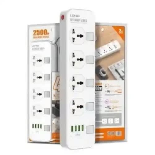 Ldnio 4 Socket Surge Protector + 4 Usb Adapter