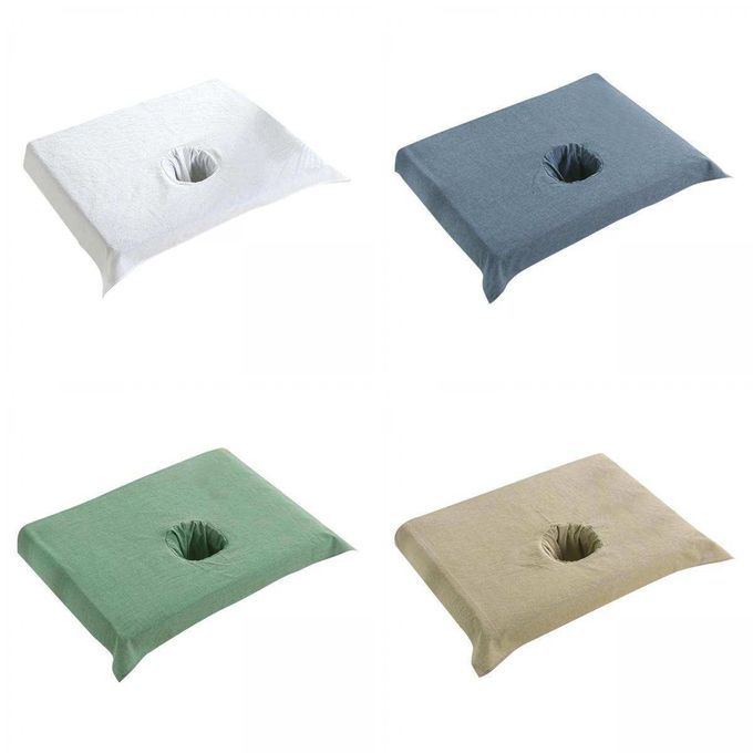 4x Pure Cotton SPA Half  Table Cover Beauty Bed Face Hole Towel