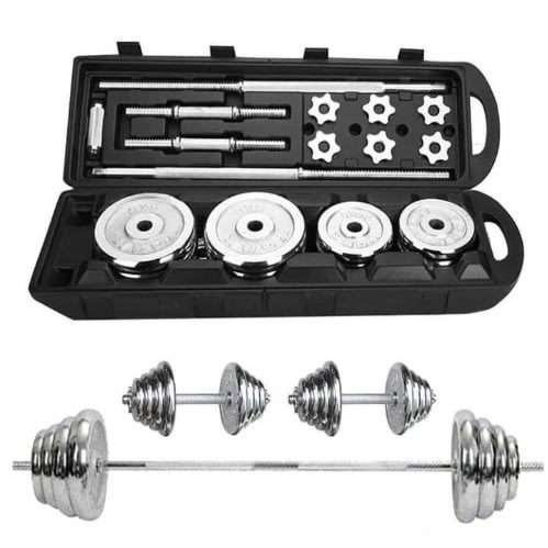 Chrome Adjustable Dumbbell With Case - 50kg