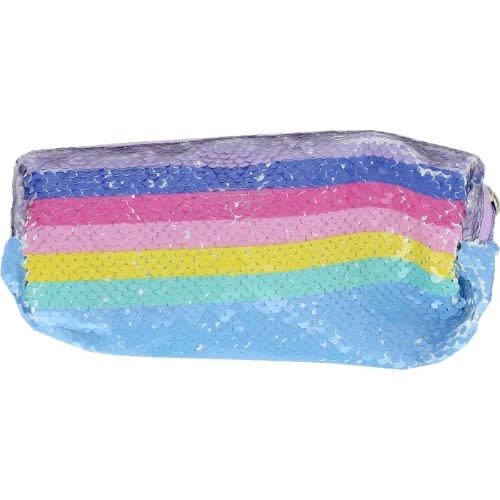 Rainbow Sequin Pencil Case - 20X 16cm