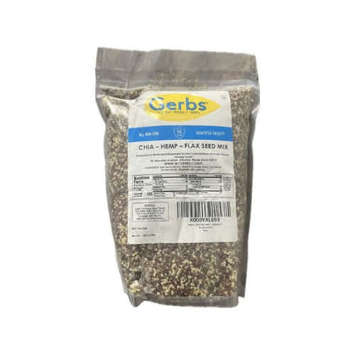 Super 3 Seed Snack Mix Raw Hemp / Chia Seed / Flax Seed Mix - 2 Lbs