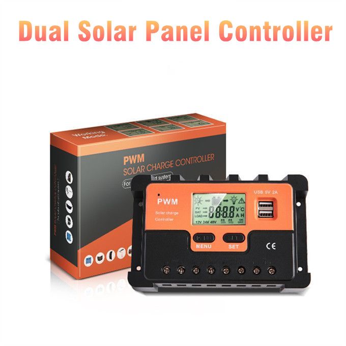 30A Solar Charging Controller Dual Solar Panels PWM Solar Controller