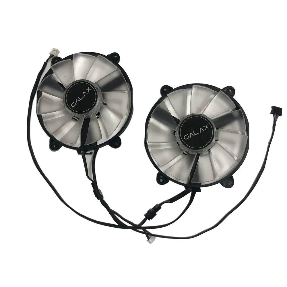2Pcs/Set FY09015M12LPA GPU Cooler Graphics Card Fans For GALAX KFA2 RTX2060 Super RTX 2070 2080Ti White Video Cooling Replace