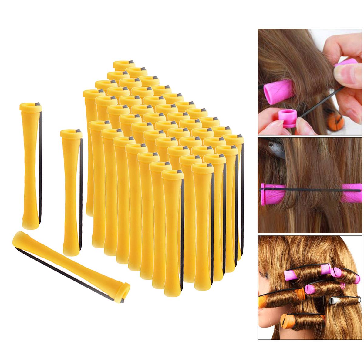 Cold Wave Perm Rods Curling Hair Curly Wavy Rod With 50Pcs 0.7cm