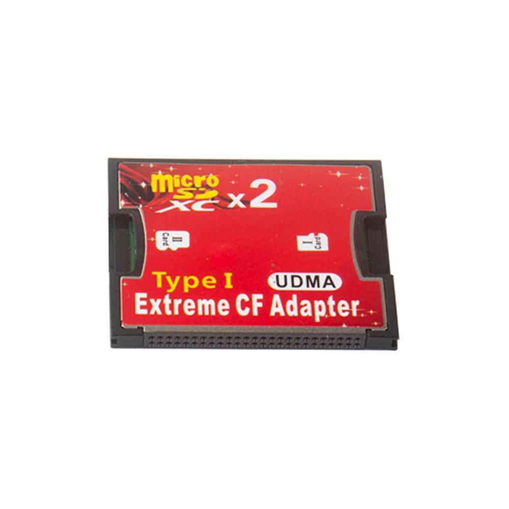 Dual TF to CF Adapter Card Dual Micro SD to CF Converter Support SDXC 2TB High Speed Card Cover