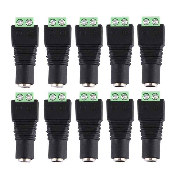 10 PCS Female 2.1x5.5mm Connector Plug For LED Strip Light