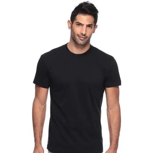 Men Round Neck T-shirt - Black
