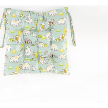 Chair Pad With Printing Pillow - Green