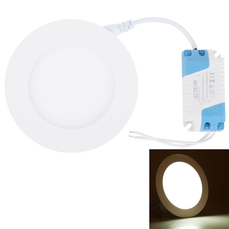 4W 10.5cm Round Panel Light 20 SMD Lamp With LED Driver