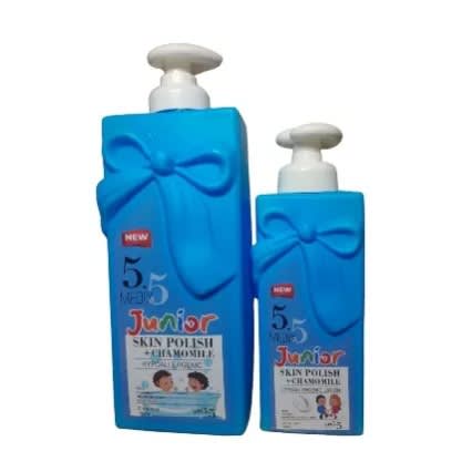 New 5.5medix Junior Skin Polish +chamomile Hypoallergenic Lotion - 400ml & Wash - 1000ml