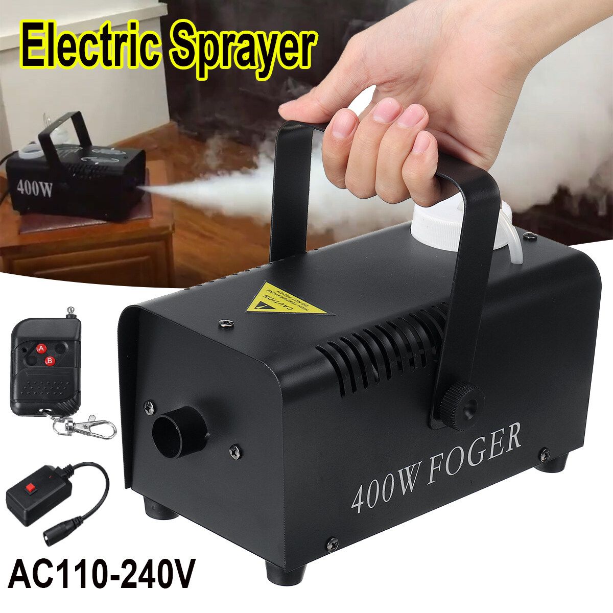 AC110-240V 400W Electric Sprayer Fogger Machine Disinfection Remote Control