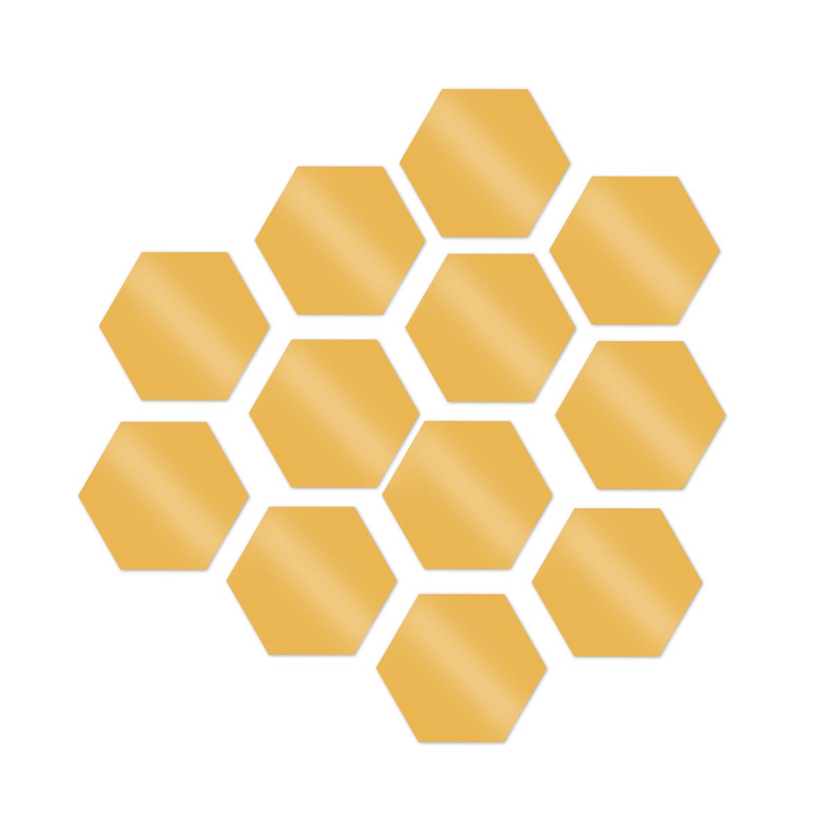 12 Pieces Removable Acrylic Mirror Setting Wall Sticker