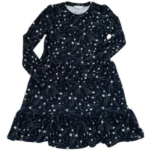 Long-sleeved Peplum Flare Dress