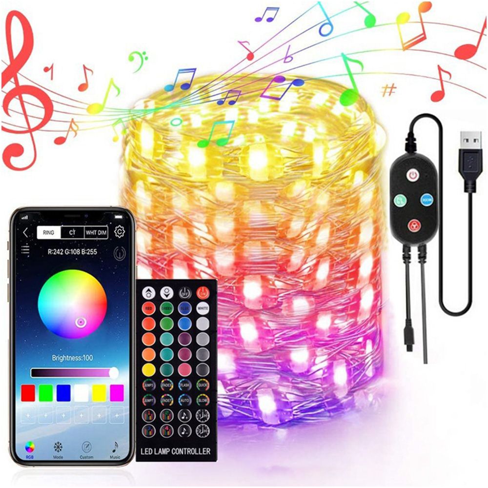 String Lights USB Powered Changing Twinkle 7 FT 20 LED