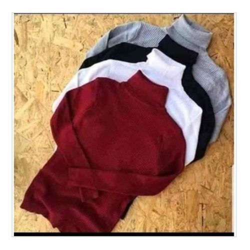 Turtle Neck Long Sleeve Top - 4 In 1