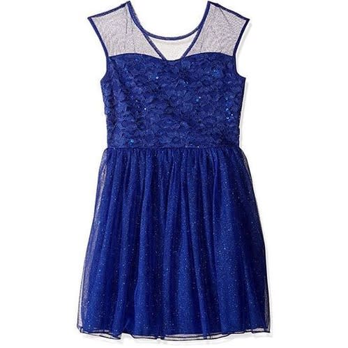Girls Speechless Sequins Party Dress - Blue