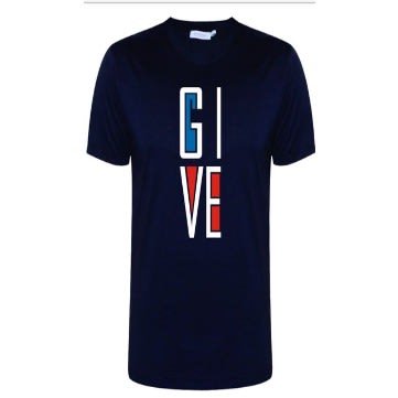 Give Flock Design Tee Shirt - Navy Blue