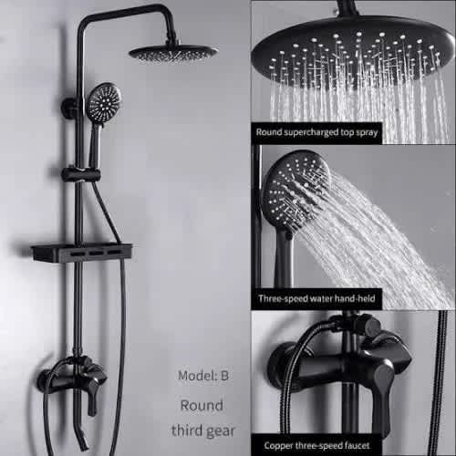 Executive Standing Shower - Black