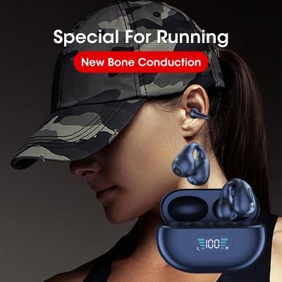 Bone Conduction Earbuds Headphones Bluetooth Wireless-Black