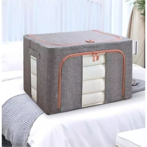 Foldable Storage Cloth Organizer Box - 66L - Grey