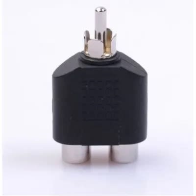 Rca Rca Y Splitter Av Audio Video Plug Converter 1 Male To 2 Female Cable Adapter - 10pcs