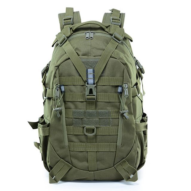 40L Camping Hiking Backpack Men Military Tactical Reflective Backpacks Outdoor Travel Bags 3P Climbing Rucksack Sport Bag(#Army Green)
