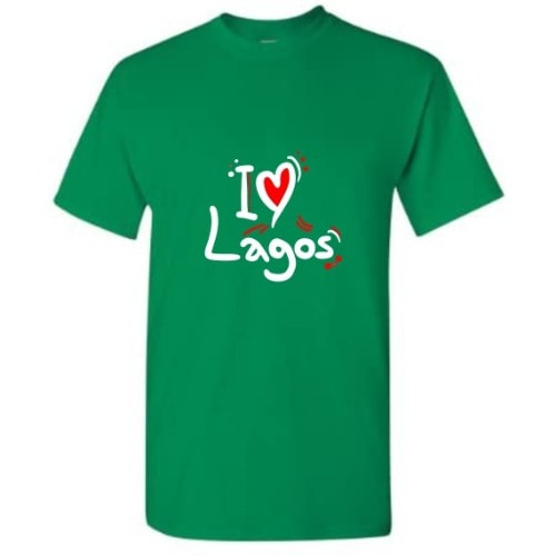 I Love Lagos Custom Branded T-shirt - Green