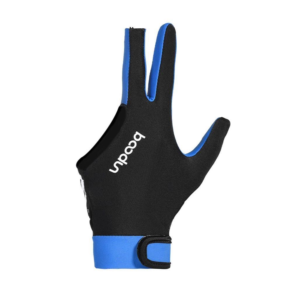 1PC Snooker Billiard  Glove Left Hand Pool Three Finger Open Blue M