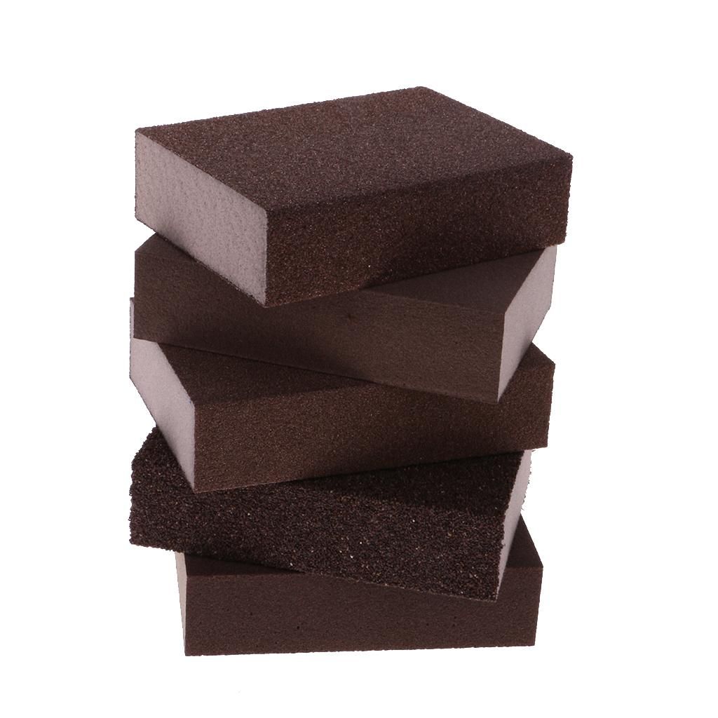 Pack Of 5  Foam Sanding Sponge Block Double Sided