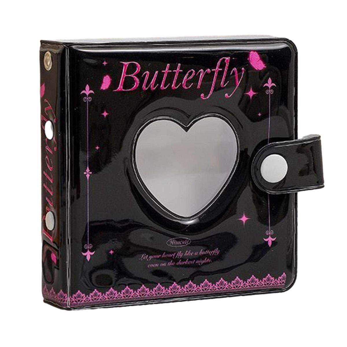 Mini Photo Album Kpop Photocard Holder Book Black