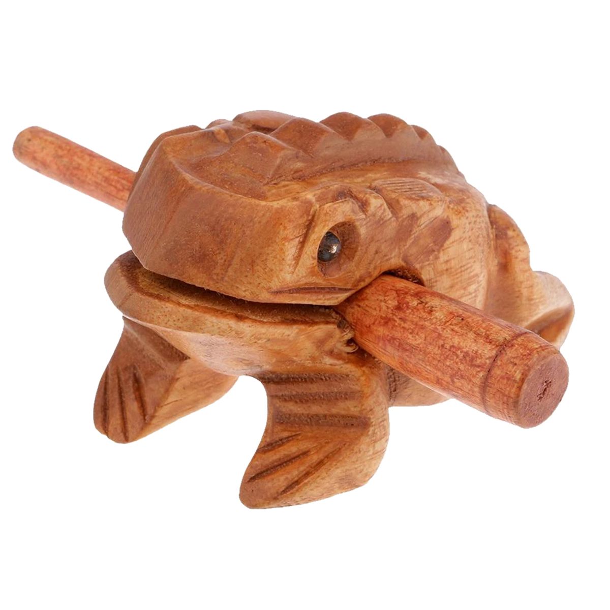 6 Inches Small Frog Guiro Rasp Frog Sound Maker Solid Wood
