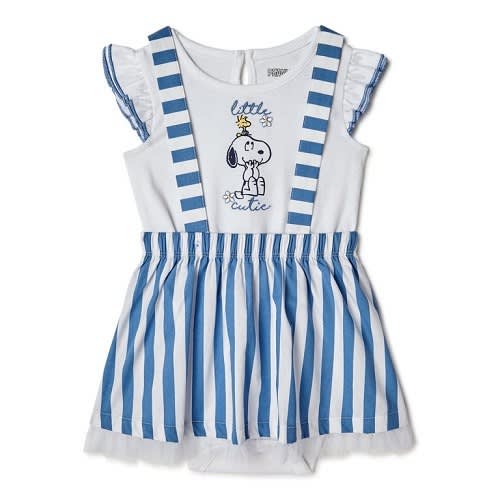 Baby Girls Pinafore Dress & Top - 2 Pcs Outfit Set