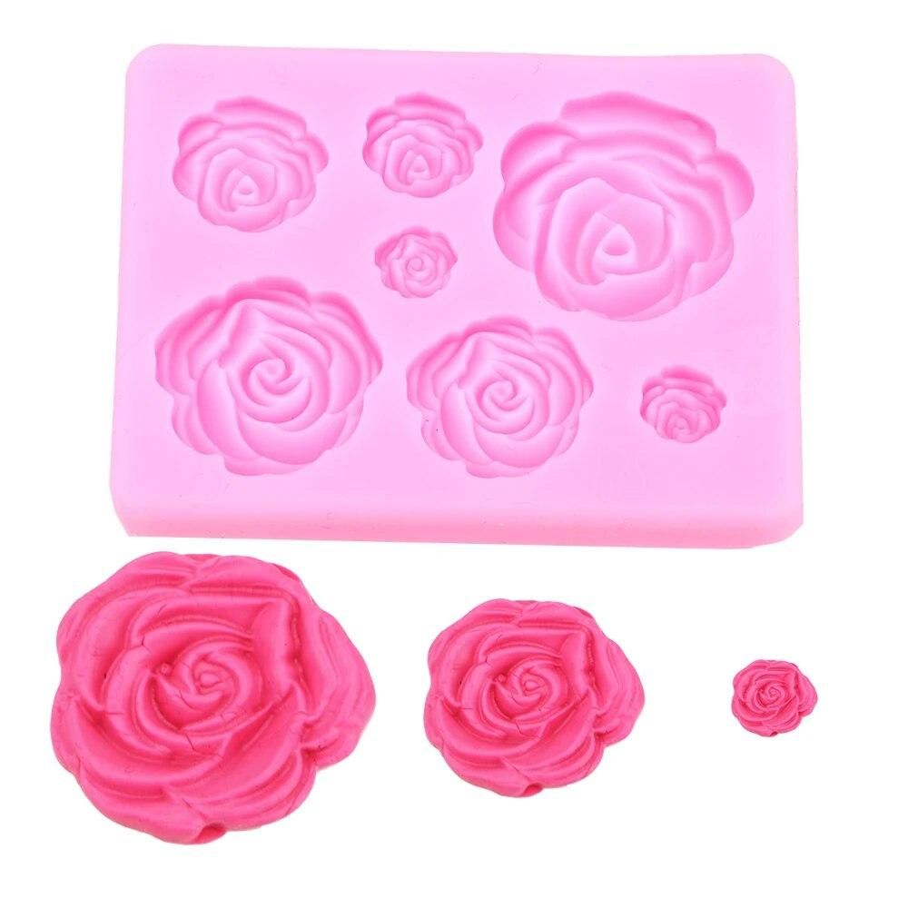 Cake Chocolate Mold DIY Rose Flowers silicone mold Wedding Cake Decorating Tools Fondant Sugarcraft Cake Mold