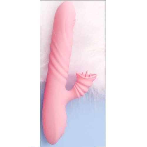 Rechargeable Premium G-point Vibrator With Retractable Multiple Tongue Lick