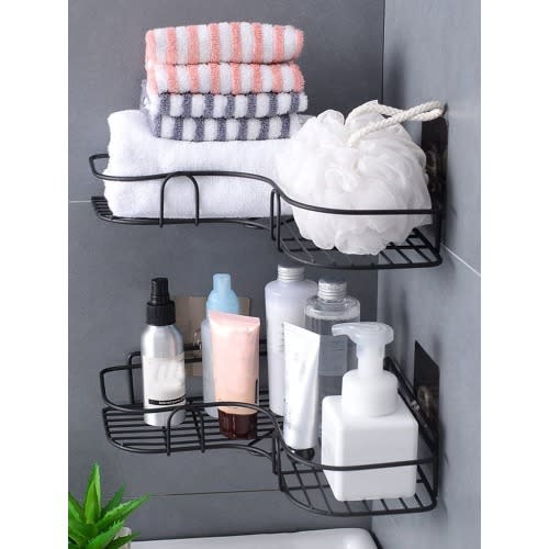 Toilet & Bathroom Wall Corner Storage Rack - 2 Piece