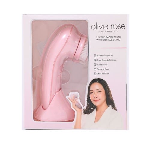 Olivia Rose - Electric Facial Brush With Storage Stand - Pink