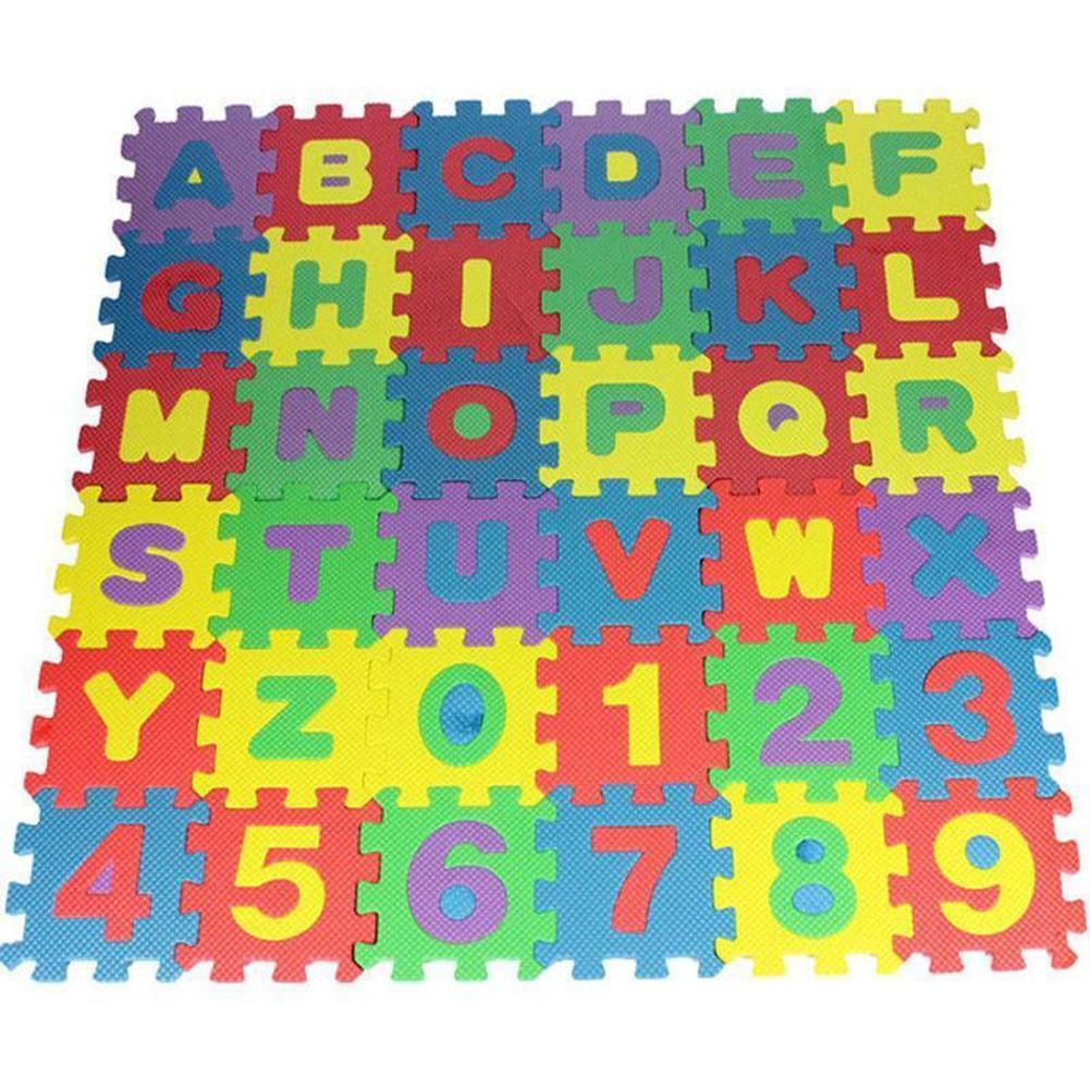36Pcs/Set Child Kids Novelty Alphabet Number EVA Foam-